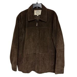 Boston Harbour Genuine Leather Jacket With Men’s XL Brown